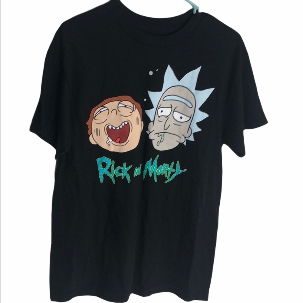 Rick and Morty Adult Swim Black Men’s Shirt Size M Ripple Junction